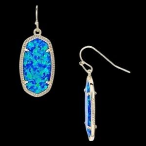 Kendra Scott Dani Gold Earrings in Royal Blue Kyocera Opal